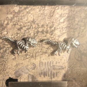 Macy's Silver Dinosaur Cuff Links